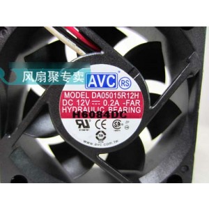 AVC DA05015R12H 12V 0.2A 3wires Cooling Fan